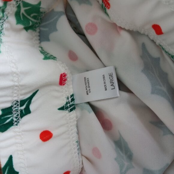 MUK LUKS REG 3 piece Dream Cloud Notch Collar Pajama Set, Mistletoe Sz L a678318 - Picture 6 of 8